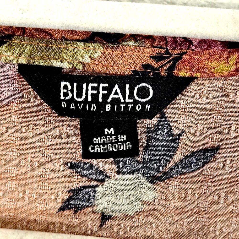 Buffalo David Bitton Floral Blouse Size M Cottagecore Boho Romantic Top - Picture 8 of 8